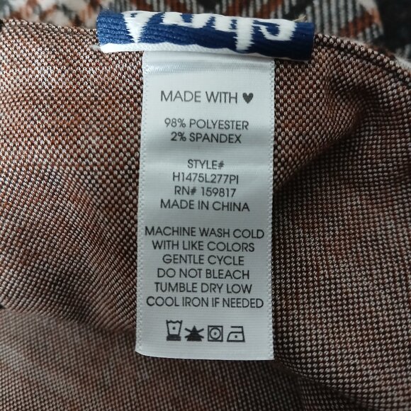 NWT Arula Paris Mini Skort 0X Soft Flannel Plaid Zip Back Stretch - Picture 9 of 9